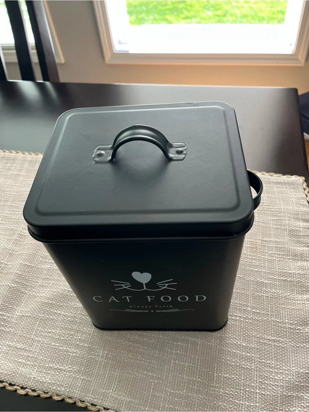 Cat Food Storage Canister - Black